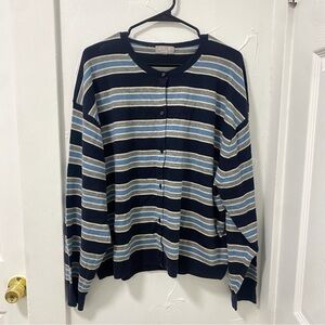 Jcrew Featherweight cashmere cardigan in stripe